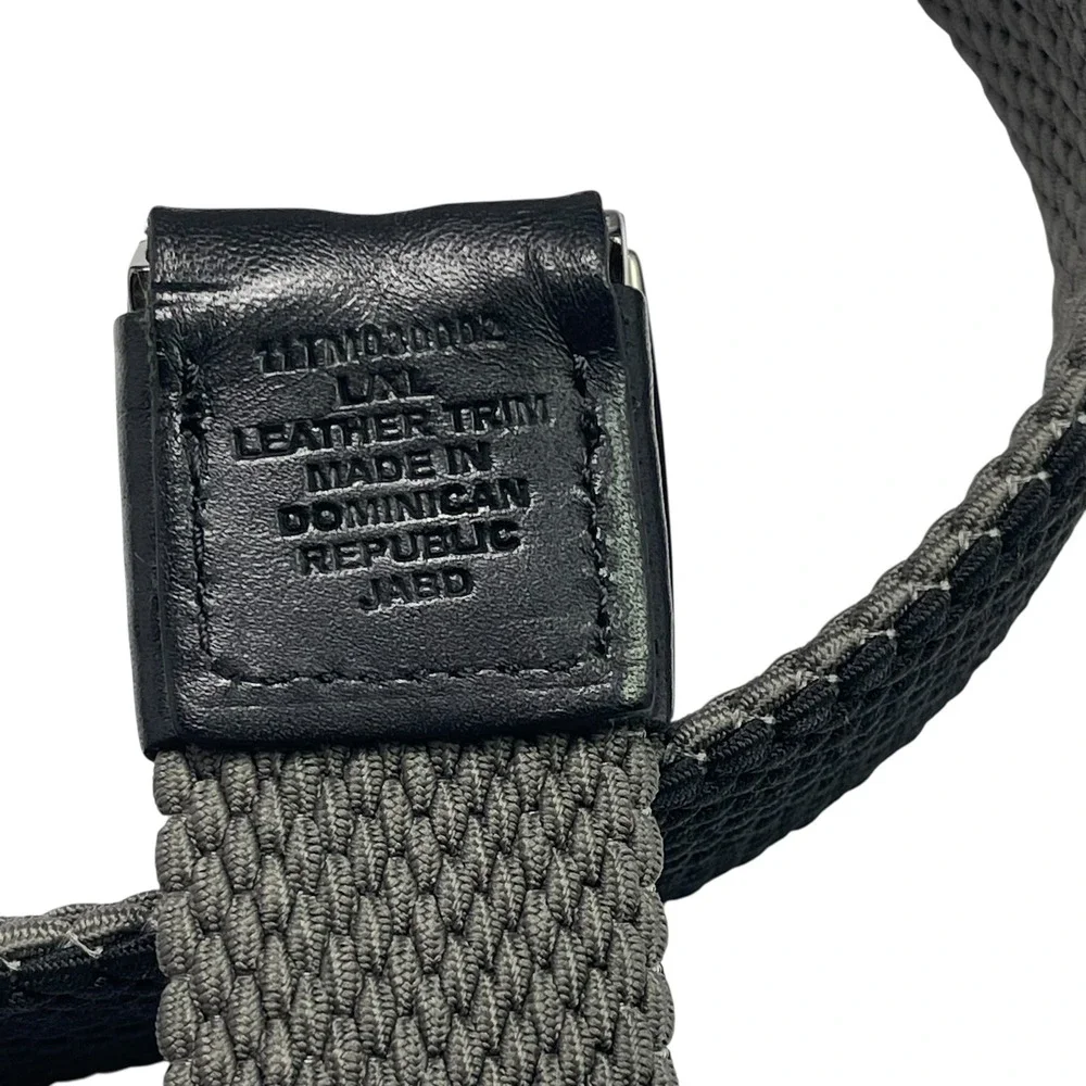 Tommy Bahama Men's Belt Two-Tone‎ Stretch Webbed Woven Belt Grey/Black L/XL EUC